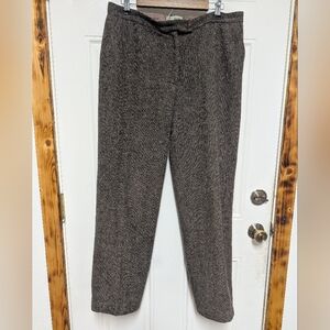 Vintage Orvis Dress Pants Women's Size 14 Gray Tweed Straight Leg 100% Wool,READ